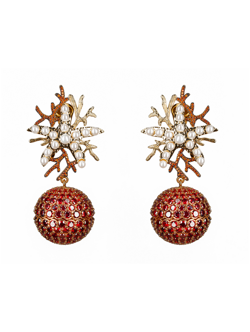 Corallina Amber Earrings