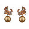 King Crab Amber Earrings