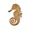 Seahorse Champagne Brooch