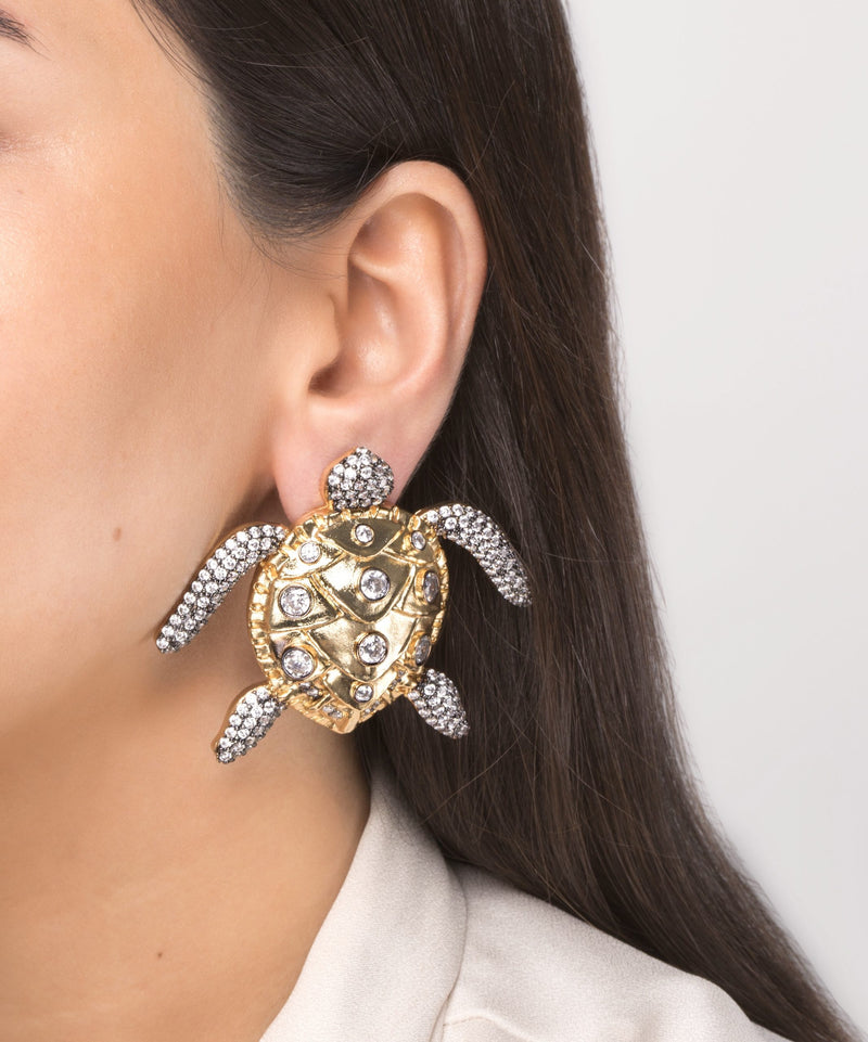 Sea Turtle Crystal Earrings