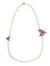 Asteroidea Ruby Pearl Necklace