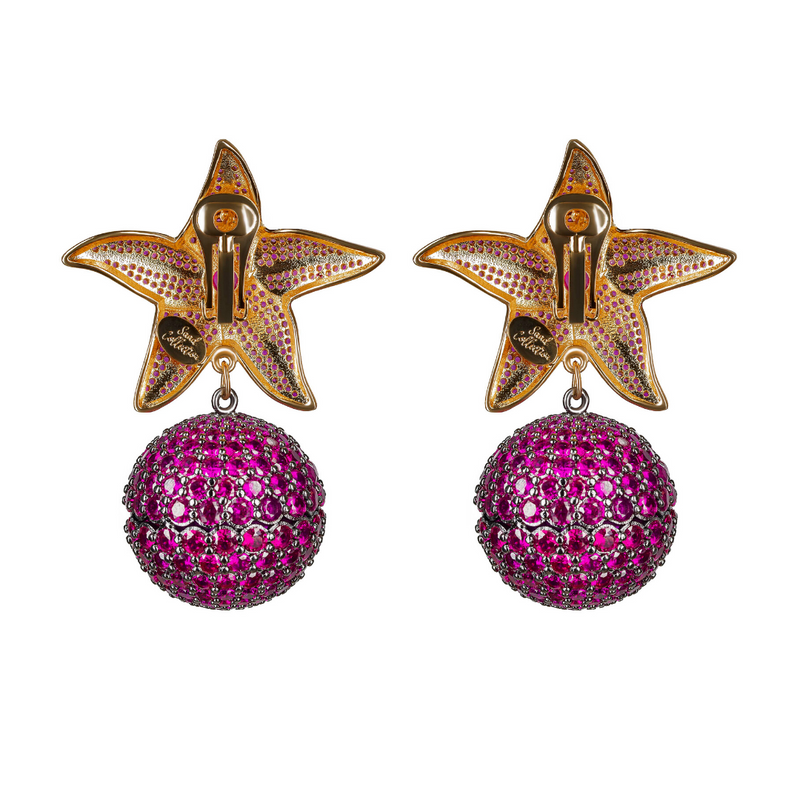 Starfish Ruby Earrings