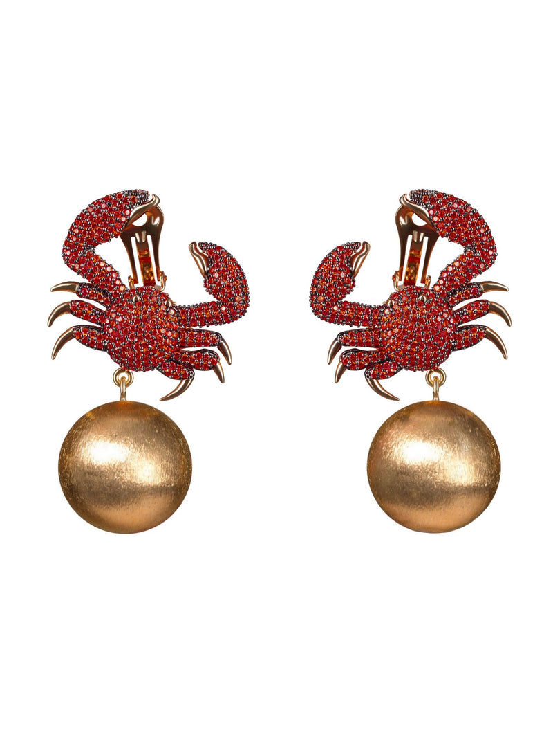 King Crab Amber Earrings