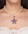 Starfish Amethyst Pearl Necklace