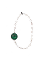 Pearl Urchin Emerald Green Necklace
