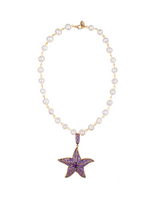 Starfish Amethyst Pearl Necklace