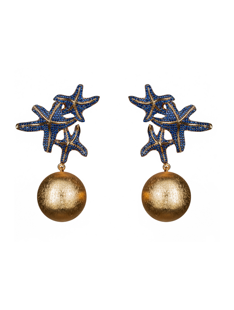 Asteroidea Navy Earrings