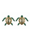 Sea Turtle Emerald Green Earrings