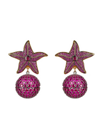 Starfish Ruby Earrings