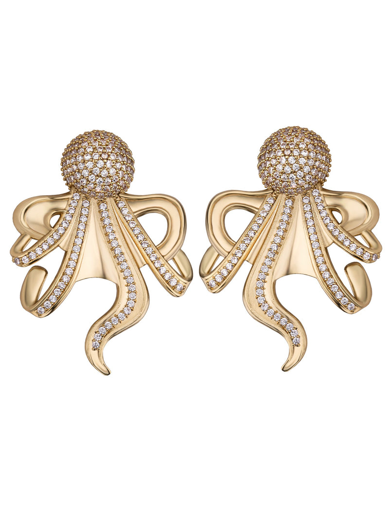 Octopus Crystal Earrings