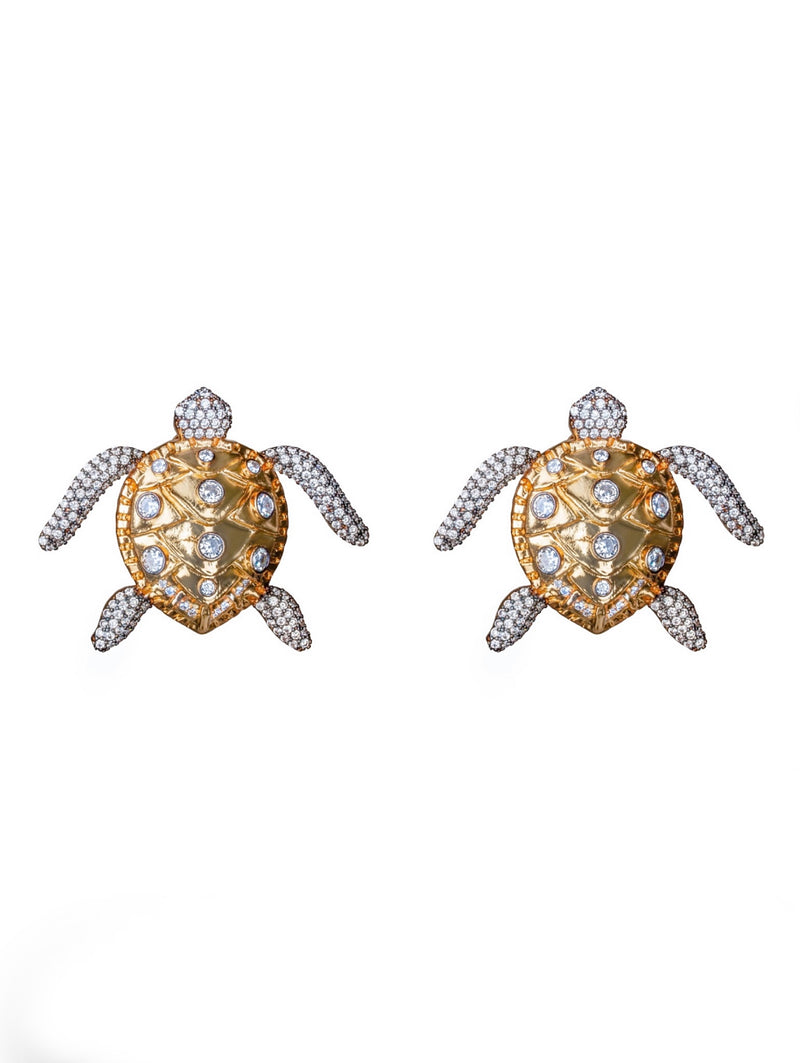 Sea Turtle Crystal Earrings