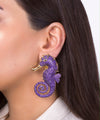 Seahorse Amethyst Earrings