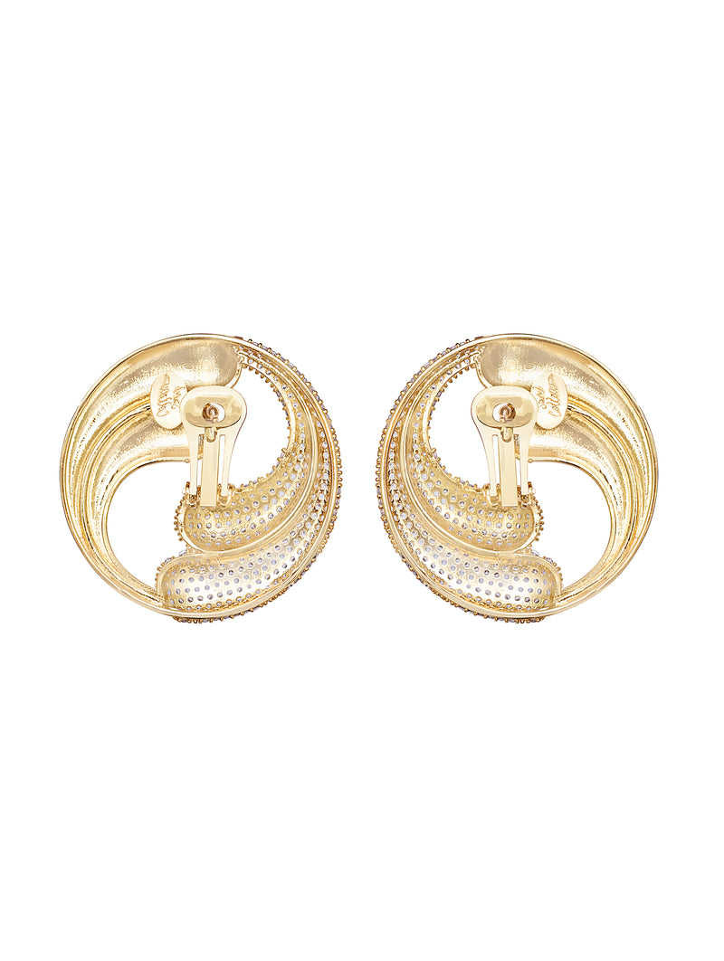 Interwoven Gold Hoop Earrings