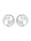 Circle Large Silver Earrings