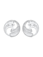 Circle Large Silver Earrings
